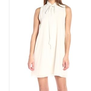 NWT BCBG Beige Neck Tie Shift Dress